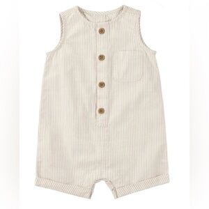 Carter’s Neutral Stripes Beige Baby Cotton Jumper one piece size 3 Months